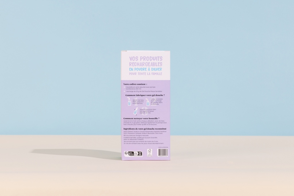 PIMPANT - Kit découverte gel douche peaux sensibles (1 bouteille + 1 stick) 