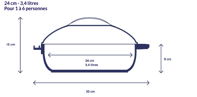 COOKUT - La Fabuleuse 24 CM Météore (Noire)