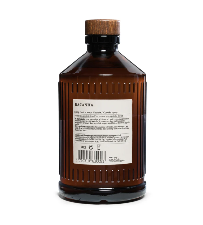 
BACANHA - Sirop Cookie Brut - Biologique - 400 ml  