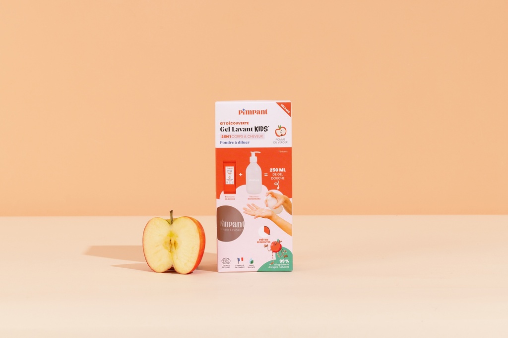 PIMPANT - Kit découverte gel lavant Kids 2 en 1 (1 bouteille + 1 stick)    