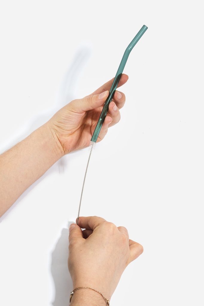 Pailles multicolores réutilisables en verre