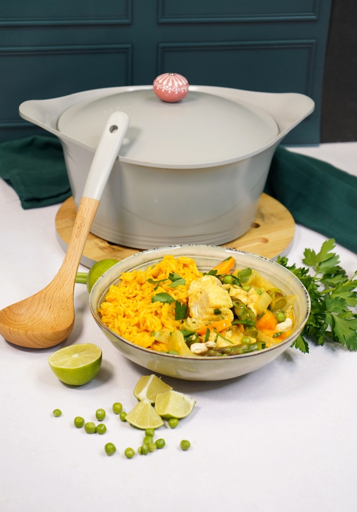 COOKUT - Cocotte 24 CM PERLE (Gris)