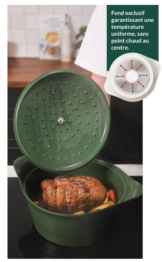 COOKUT - Cocotte 24 CM POLAIRE (Blanche) 