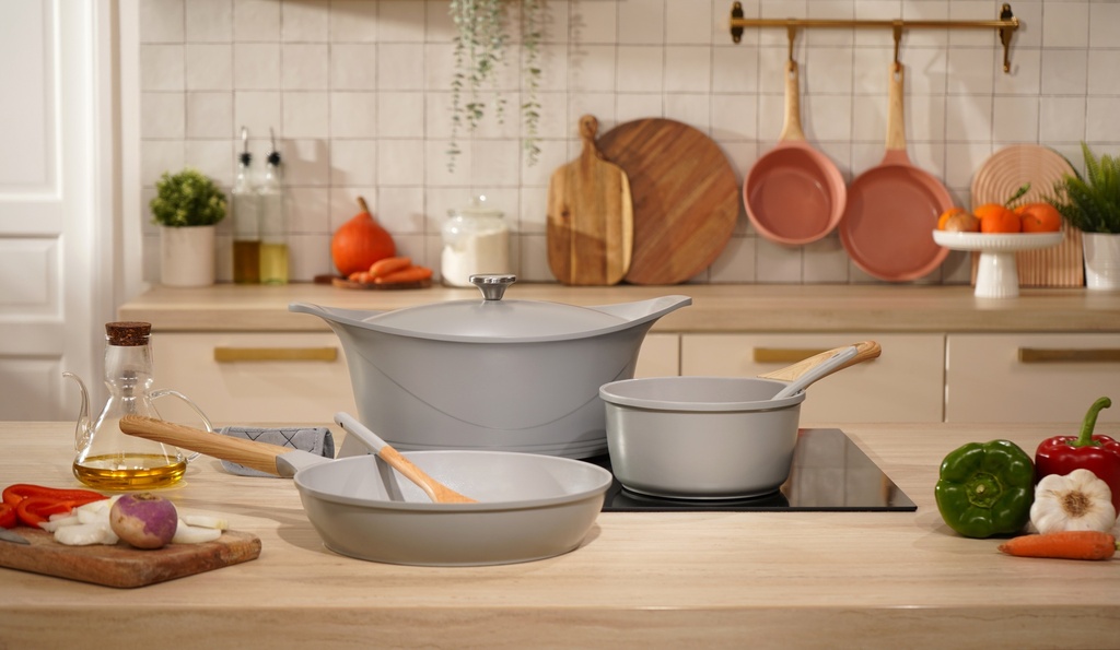 COOKUT - Cocotte 33 CM OVALE PERLE (Gris)