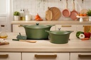 COOKUT - Cocotte 33 CM OVALE FOUGERE (Vert Foncé)