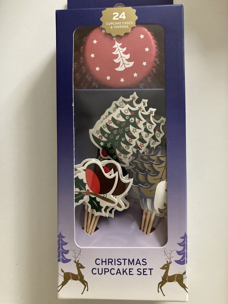 Pack Moules Cakes en Papier Noël ROUGE - 24 pcs