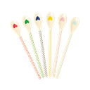 RICE - Cuillère à latte - Imprimé coeur - Vert