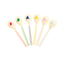 RICE - Cuillère à café - Imprimé coeur - Vert