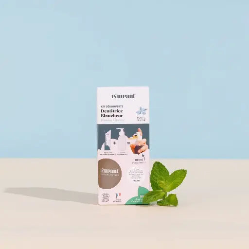PIMPANT - Kit découverte dentifrice blancheur (1 bouteille+1 recharge) 