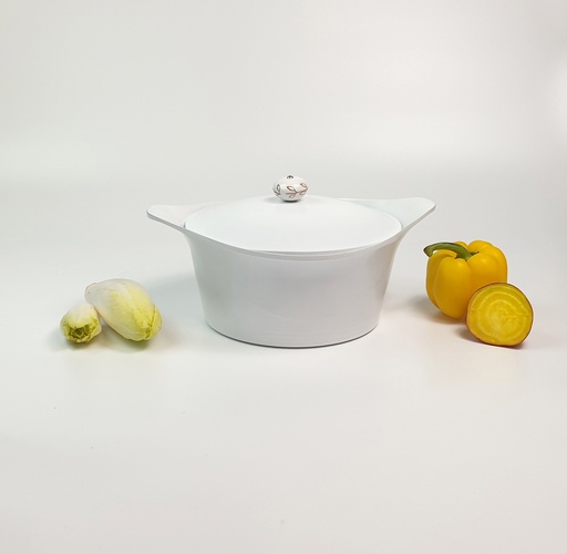 COOKUT - Cocotte 33 CM OVALE POLAIRE (Blanche)